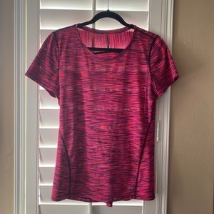 TEK GEAR Women’s Sz. Large pink space-dye crew top